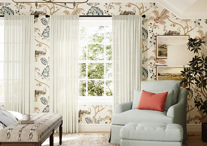 Petra Voile, Simple White - Made to Measure Curtains - Image 3